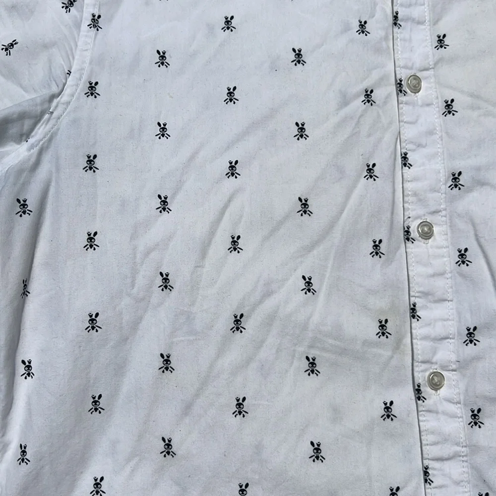 Denim & Flower White Patterned Casual Shirt - Picture 3 of 4